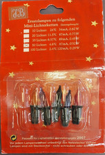 Pisello-Ersatzlampe 4,8V/0,32W/67mA für 50er-Lichterkette, bunt,  5 St. Fabr.JB
