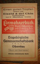 altes Einwohnerbuch Adressbuch der Stadt Olbernhau 1940