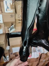 Version Latex gummi  Stiefel  VIELE FARBEN  Gr 40 - 47 RV, neu flach Absatz, PL