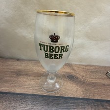 Tuborg Bierglas mit Goldrand