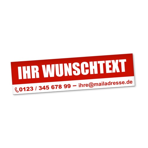 Wunschtext magnetschild auto - wunschtext,
