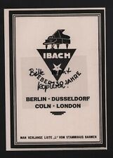 BARMEN, Werbung 1925, Ibach Flügel Piano Welte-Mignon Pianola Ibachiola