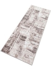 Teppich Kurzfloor vintage creme sand grau 67 x 230 cm lang Gallerie gemustert