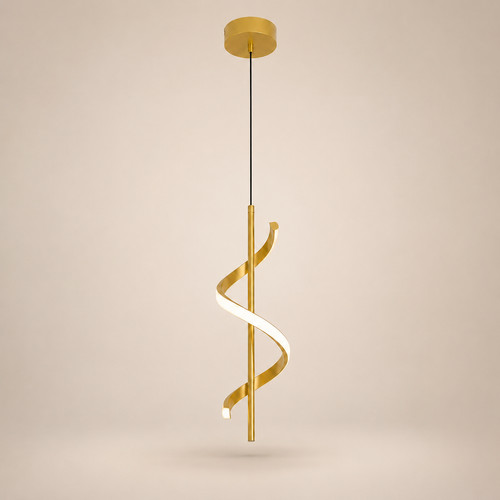 Modern gold spiral led - modern,