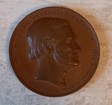 Carl Friedrich Gauss, Bronze Medaille von F. Brehmer, 1877, Uni Göttingen