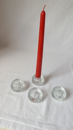 4er set kerzenhalter glas - 4er,