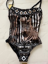 Heine Damen Badeanzug Einteiler Schwimmanzug 36 S NEU Motiv Zebra