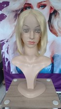 Bob T PART Gerade Platinblond Echthaar Perücke 3 Cm Front Lace Blond Wig