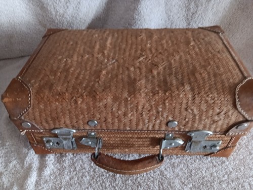 Vintage koffer geflecht von - vintage,