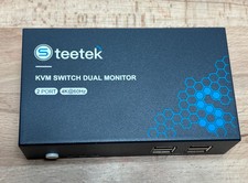 Steetek USB 3.0 KVM Switch Dual Monitor HDMI 4K@60Hz, KVM Switch 2 Monitor/ 1561