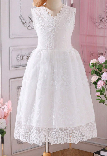 Kommunionkleid 128 schlicht - kommunionkleid,