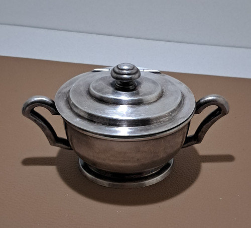 Versilberte zuckerdose mit - versilberte,