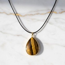 Tigerauge Halskette Schwarz -