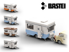 Bauanleitung ⚠️ DDR Camping Anhänger Wohnwagen BASTEI mit Seitentür zum öffnen