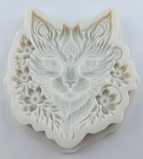 Feine Silikonform Katze Cat Blume Muster Gießform ❤️  für Raysin Beton Resin