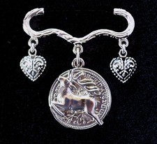 Trachtenschmuck Trachtenbrosche Nadel Taler mit Oktoberfest Wiesn Anstecker Neu 