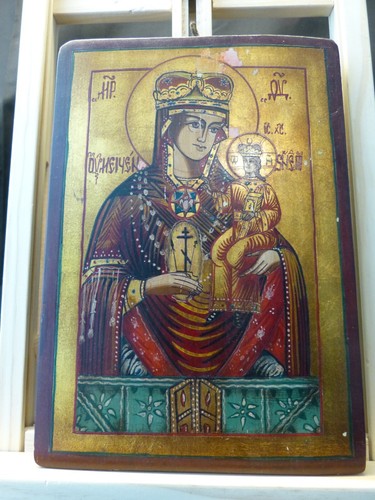 Antike ikone maria mit - "maria,