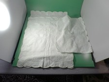 Deckchen weiß 6 Stück bestickt 40 cm x 30 cm