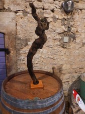 Stele Skulptur Holz Naturholz