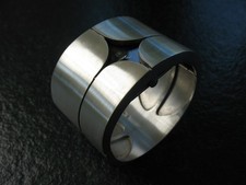 Damenarmbanduhr Silber 925 Relo Vintage außergewöhnlich breit & massiv ca. 1975