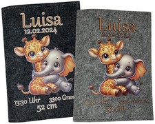U Heft Hülle mit Namen Filz