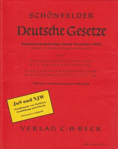Schönfelder deutsche gesetze - deutsche,