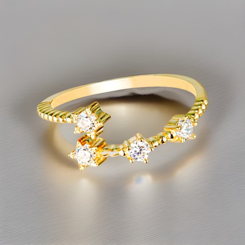 Stern ring gelbgold - ring, kt
