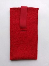 Handytasche aus rotem Filz