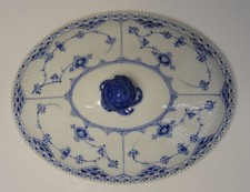 Royal Copenhagen 622 ovaler Terrinen Deckel Halbspitze Musselmalet Porzellan