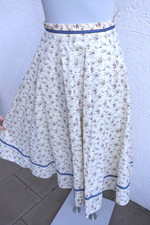 Helene Strasser Trachtenrock Oktoberfest Falter Gr.38 Cotton Gelb Blümig Neuwert