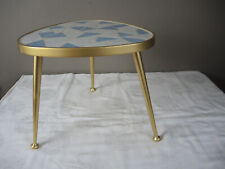 Vintage Mosaik Blumenhocker, Beistelltisch, Retro Design, Metall Aluminium