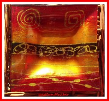 WEIHNACHTEN bunte GLAS Schale