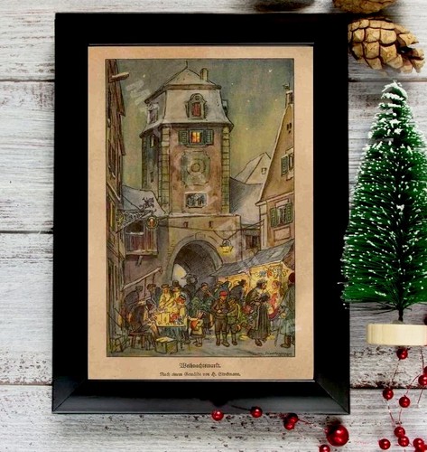 Vintage christmas market - vintage,