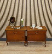 Set v. 2 vintage Nachtschrank Holz Chippendale Barock Stil 50er 60er Jahre antik