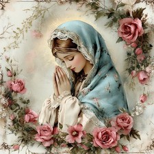 Wandbild Heilige Maria Rosen