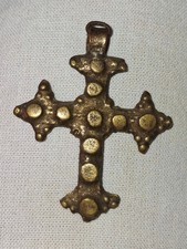 Keltisches Kreuz Anhänger, Symbol Bronze Patina Öse für Kette Wikinger Schmuck