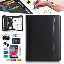 Schwarz Konferenzmappe Leder