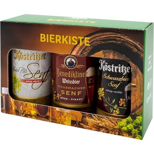 Senf bierkiste geschenkset - senf,