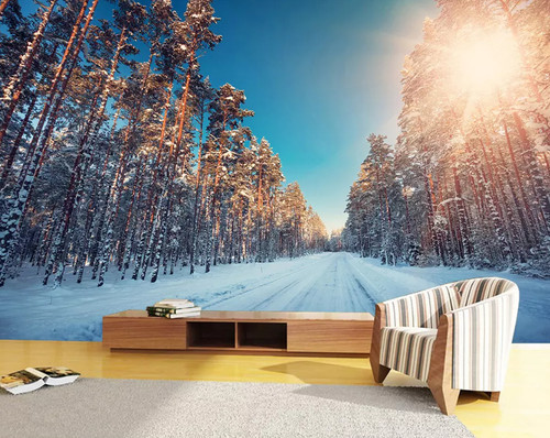 Schnee wald h924 tapete - 3d,