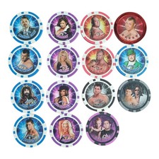 WWE Wrestling Poker Chips 15x Konvolut Sammlung Inkl 3 Holo Sammler
