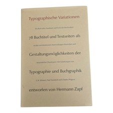 Hermann Zapf, Typographische