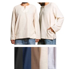 Baumwollhemd ohne Kragen