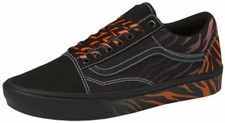 Vans UA Comfycush Old Skool Schwarz Orange Unisex Schlittschuh Sportschuhe