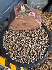 Quellstein Brunnen Tiroler Rot Set mit Wasserpumpe/LED Spot Mehrfarbig/Behälter