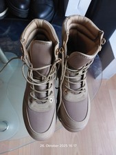 Damen Schnürboots mit Plateau In Gr.39   braun/beige Neu ohne Karton