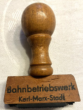 Alter Stempel DDR Deutsche Reichsbahn - "Bahnbetriebswerk Karl-Marx-Stadt"