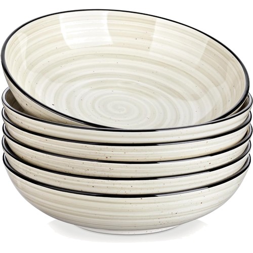 Suppenteller 6er set - set, steingut