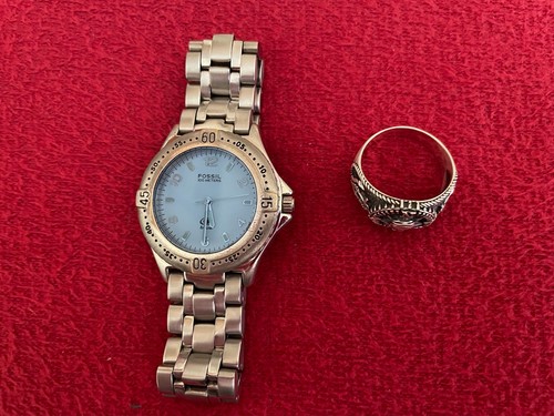 Fossil blue herrenarmbanduhr - fossil, blue,