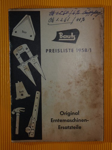1958 bautz preisliste original - 1958,