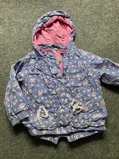 Tolle Sommerjacke Mädchen lila mit Blumen Gr. 86, 100% Baumwolle